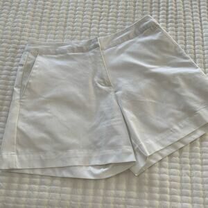 Adidas White Stretch Chino Shorts Size 2